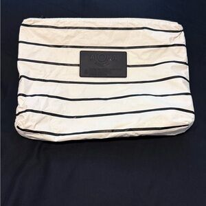 ALOHA Collection Cream and Black Striped mid pouch